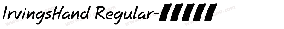 IrvingsHand Regular字体转换
